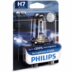 Ampoule halogène PHILIPS H7 RacingVision GT200 12V, 55W, 1 pièce