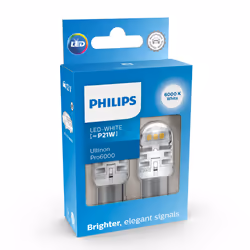 Philips Ultinon Pro6000 SI 11498CU60X2 Lampe de signalisation automobile, 12 V, P21W, LED, 6000 K, 2 pièce(s)