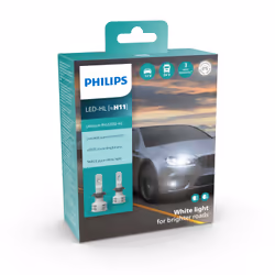 Philips Ultinon Pro5100 LUM11362U51X2 Lampe pour éclairage avant, 12 W, 13.2 V, H11, LED, 5800 K, 2 pièce(s)