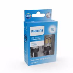 Philips Ultinon Pro7000 11066CU70X2 Lampe de signalisation pour voiture et poids lourd, 12 / 24 V, W21/5W, LED, 6000 K, 2 piè ...