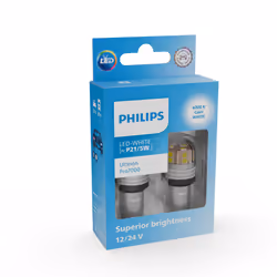 Philips Ultinon Pro7000 11499CU70X2 Lampe de signalisation pour voiture et poids lourd, 12 / 24 V, P21/5W, LED, 6000 K, 2 piè ...