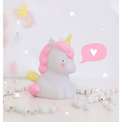 A Little Lovely Company LLUNWH34 lumière de nuit pour bébé Autonome Rose, Blanc LED