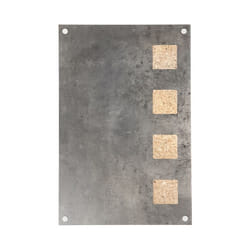 Securit LW-GY-58 tableau à craie et accessoires Gris Liège, Métal, Bois