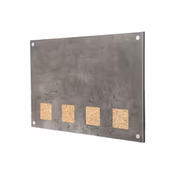 Securit LW-GY-58 tableau à craie et accessoires Gris Liège, Métal, Bois