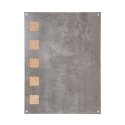 Securit LW-GY-78 tableau à craie et accessoires Gris Liège, Métal, Bois