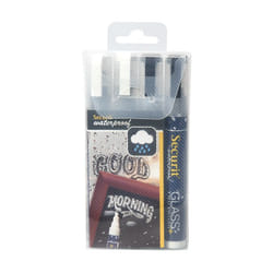 Securit SMA610-V4-BW marqueur à craie liquie Bloc Noir, Blanc 4 pièce(s)