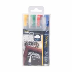 Securit SMA610-V4, Bleu, Vert, Rouge, Jaune, Bloc, Inodore, 4 pièce(s)
