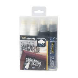 Securit SMA820-V4-BW marqueur à craie liquie Bloc Noir, Blanc 4 pièce(s)
