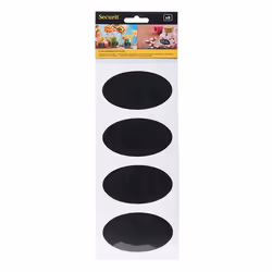 Securit CS-OVAL-8 tableau à craie et accessoires Noir Polyvinyl chloride (PVC)