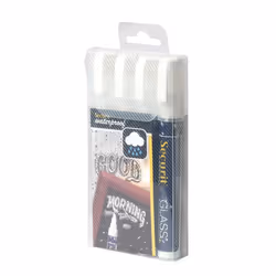 Securit SMA610-V4-WT marqueur à craie liquie Bloc Blanc 4 pièce(s)