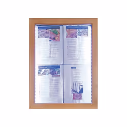 Securit MCS-4A4-WLTE, Stand d'information, Verre, Plastique, Acier inoxydable, Bois, Bois, verticale, 760 mm, 659 mm
