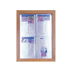 Securit MCS-4A4-WLTE Stand d'information Verre, Plastique, Acier inoxydable, Bois Bois