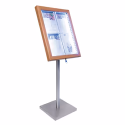 Securit MCS-4A4-WLTE Stand d'information Verre, Plastique, Acier inoxydable, Bois Bois - Vue supplémentaire 4