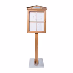 Securit MCS-4A4-WLR-SET, Stand d'information, Béton, Plastique, Bois, Zinc, Bois, verticale, 650 mm, 90 mm