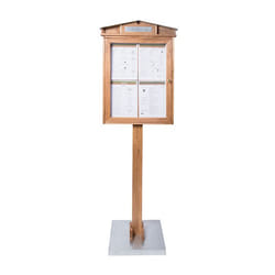 Securit MCS-4A4-WLR-SET Stand d'information Béton, Plastique, Bois, Zinc Bois