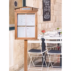 Securit MCS-4A4-WLR-SET Stand d'information Béton, Plastique, Bois, Zinc Bois