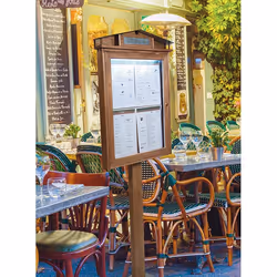 Securit MCS-4A4-WLR-SET Stand d'information Béton, Plastique, Bois, Zinc Bois - Vue supplémentaire 4