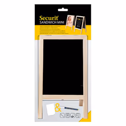 Securit SBS-B-MNI tableau à craie et accessoires Noir Mélamine, Résine, Bois - Vue supplémentaire 4