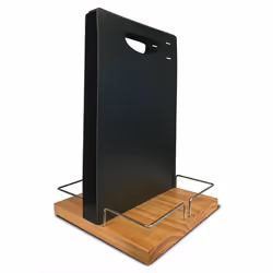 Securit Table Caddy, Autonome, Métal, Bois, Noir, Argent, Classique, 220 mm, 200 mm