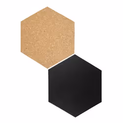 Securit FB-CB-HEX tableau d'affichage & accessoires Tableau d’affichage fixe Noir, Marron Liège, Métal