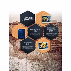 Securit FB-CB-HEX tableau d'affichage & accessoires Tableau d'affichage fixe Noir, Marron Liège, Métal - Vue supplémentaire 6