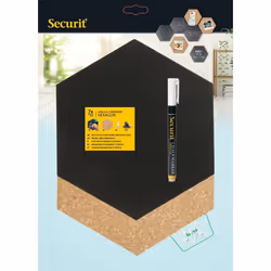 Securit FB-CB-HEX tableau d'affichage & accessoires Tableau d'affichage fixe Noir, Marron Liège, Métal - Vue supplémentaire 8