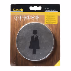 Securit SI-SS-SET plaque nominative Acier Rond