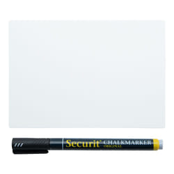 Securit TAG-A6-BL marqueur à craie liquie Bloc Blanc 1 pièce(s)