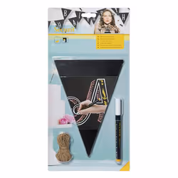 Securit FB-FLAG tableau à craie et accessoires Noir Mélamine, Résine, Velcro