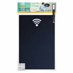 Securit FB-WIFI tableau à craie et accessoires Noir Mélamine, Résine, Velcro