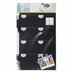 Securit FB-PLAN tableau à craie et accessoires Noir Mélamine, Résine, Velcro