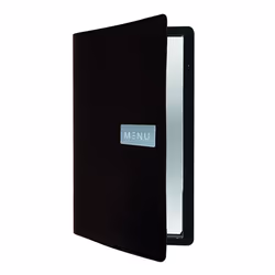 Securit MC-LRA4-RWBR, A4, Cuir, Métal, Noir, Mat, Vernis, Angles arrondis