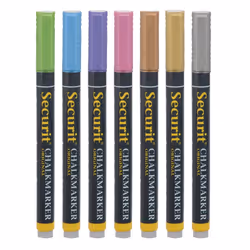 Securit BL-SMA100-V7-MT marqueur à craie liquie Bleu, Or, Vert, Rose, Violet, Argent 7 pièce(s)