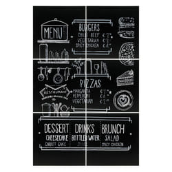 Securit FB-XXL tableau à craie et accessoires Noir Mélamine, Velcro