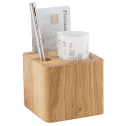 Porte-addition en bois modèle Cube (stylo inclus)