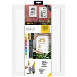 Securit - Kreidetafel woody mit weißer Schreibfläche 40x30cm
