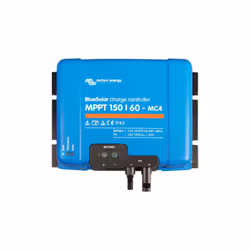Regulateur Blue Solar Victron MPPT en tension de stockage pour 12, 24 ou 48 v admettant 150 V en entrée et jusqu à 60A en ent ...
