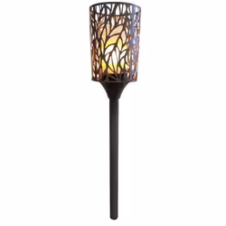Luxform BATTERY FLAME TORCH 1X CYLINDER, Éclairage au sol extérieur, Gris, Aluminium, IP44, Jardin, Pelouse, Fixation au plan ...