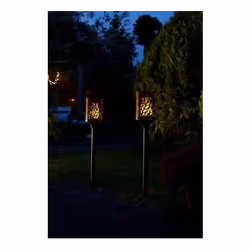 Luxform BATTERY FLAME TORCH 1X CYLINDER Éclairage au sol extérieur LED Gris