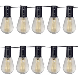 Guirlande solaire 10 globes led noire blanc chaud 5lm alicante Luxform