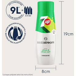 Sodastream - Concentré 7Up zéro sucres 440 ml avec bouchon doseur - 1924206310