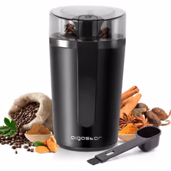 Aigostar Natural Profitez de la saveur d’un délicieux café fraîchement moulu ! – Facile à utiliser – Facile d’utilisation grâ ...