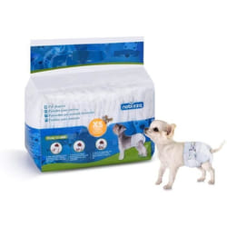Nobleza Couches chien couches femelles de formation de chiot femelle jetables super absorbant Wraps pour animaux de compagnie 12 Pack, XS