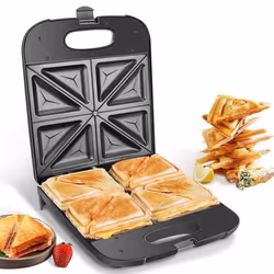 Dylan - Appareil à Sandwich XXL pour 4 Sandwichs 1400W, Revêtement Antiadhérant, Indicateur LED, 0% BPA