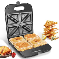 Dylan - Appareil à Sandwich XXL pour 4 Sandwichs 1400W, Revêtement Antiadhérant, Indicateur LED, 0% BPA