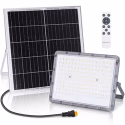 Aigostar Projecteur Solaire Extérieur 20000mAh, IP65/IK08, Ultra Lumineux, Panneau Solaire