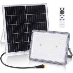 Aigostar Projecteur Solaire Extérieur 20000mAh, IP65/IK08, Ultra Lumineux, Panneau Solaire