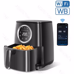 Aigostar 8719138834006, Friteuse d’air chaud, 4,5 L, 90 min, Unique, Noir, Tactile
