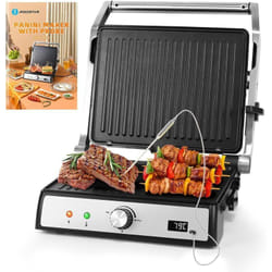 Aigostar - Grill Panini, Grille-pain à Sandwich Avec Sonde Alimentaire, Plaques Antiadhésives Amovibles - Max Pro