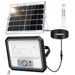 Aigostar Lampe Solaire Extérieur Détecteur de Mouvement,4000mAH,Batterie de Grande Capacité,Câble de 2M